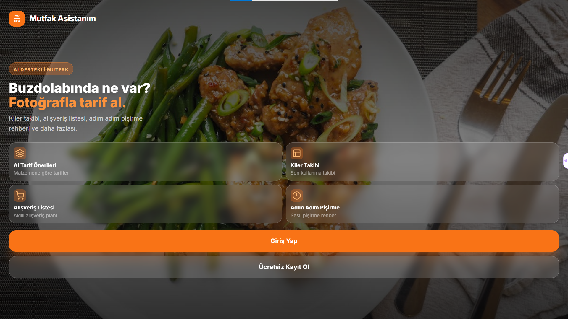 Mutfak Asistanım: AI-Powered Kitchen Assistant